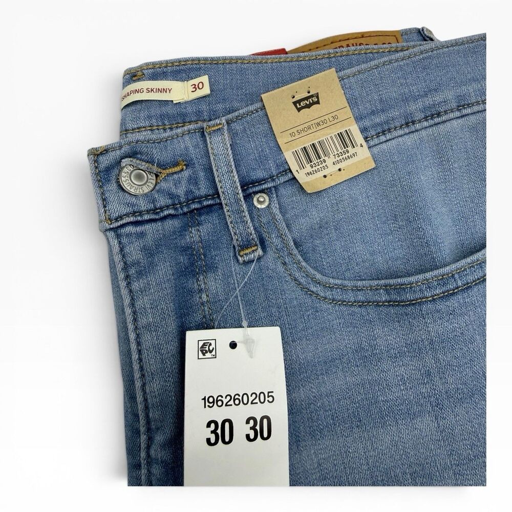 Levis WOMENS SIZE 10 MEDIUM W30 L30 311 Shaping Skinny Jeans Light Wash - Picture 4 of 8